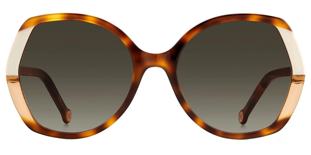 Carolina Herrera Havana Ivory Oversize Geometric Butterfly w/ Gradient Lens