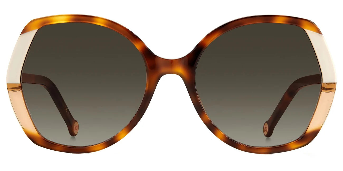 Carolina Herrera Havana Ivory Oversize Geometric Butterfly w/ Gradient Lens